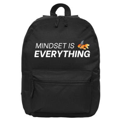 Everything Is Mindset Shark Fin Goldfish Vintage 16 in Basic Backpack