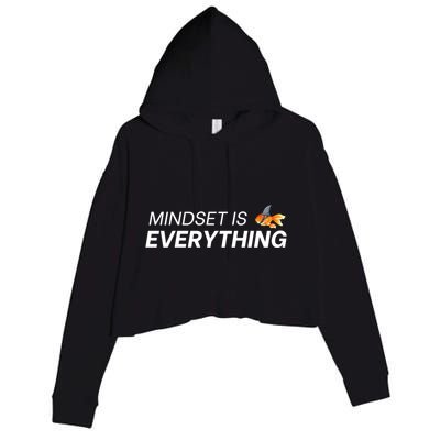 Everything Is Mindset Shark Fin Goldfish Vintage Crop Fleece Hoodie