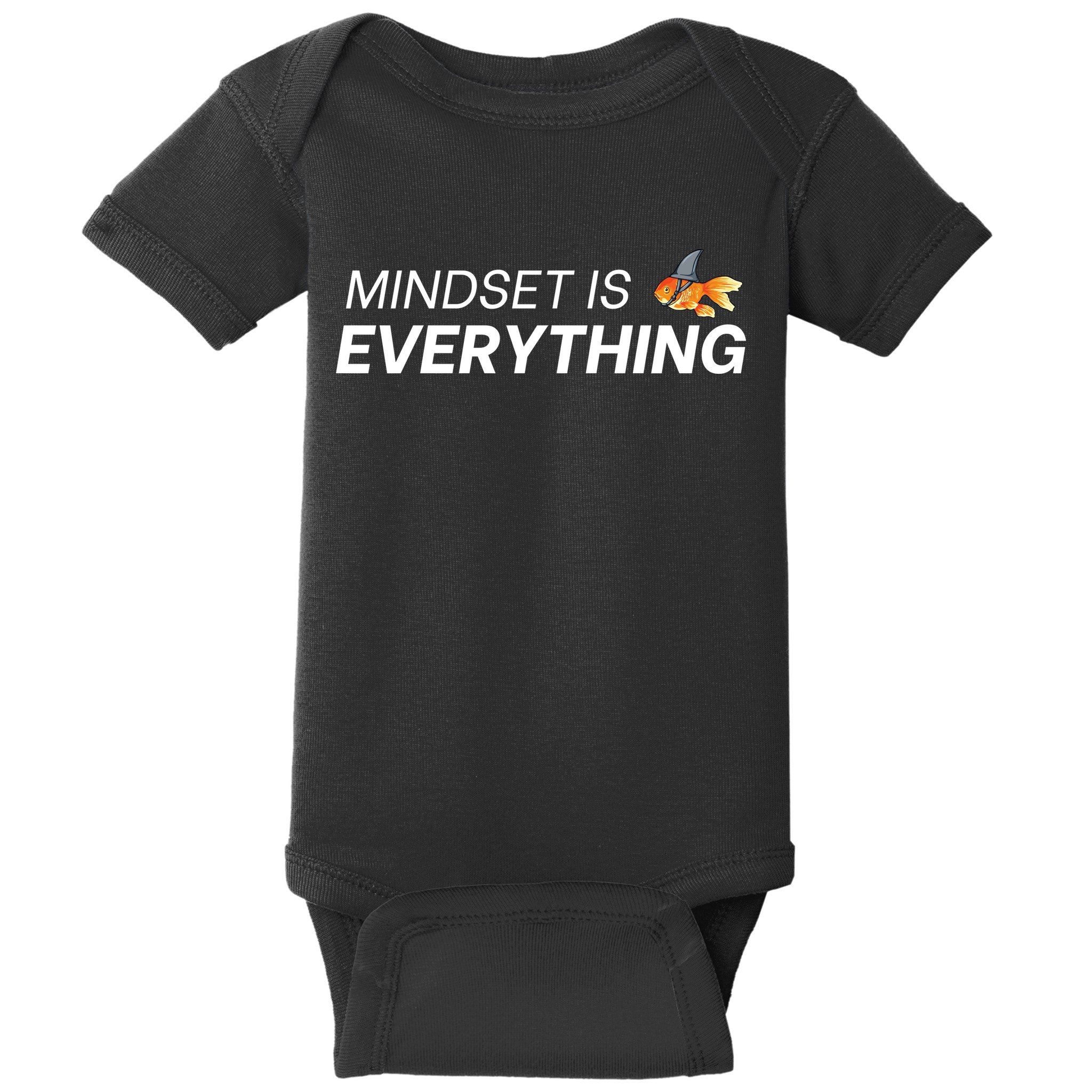 Everything Is Mindset Shark Fin Goldfish Vintage Baby Bodysuit
