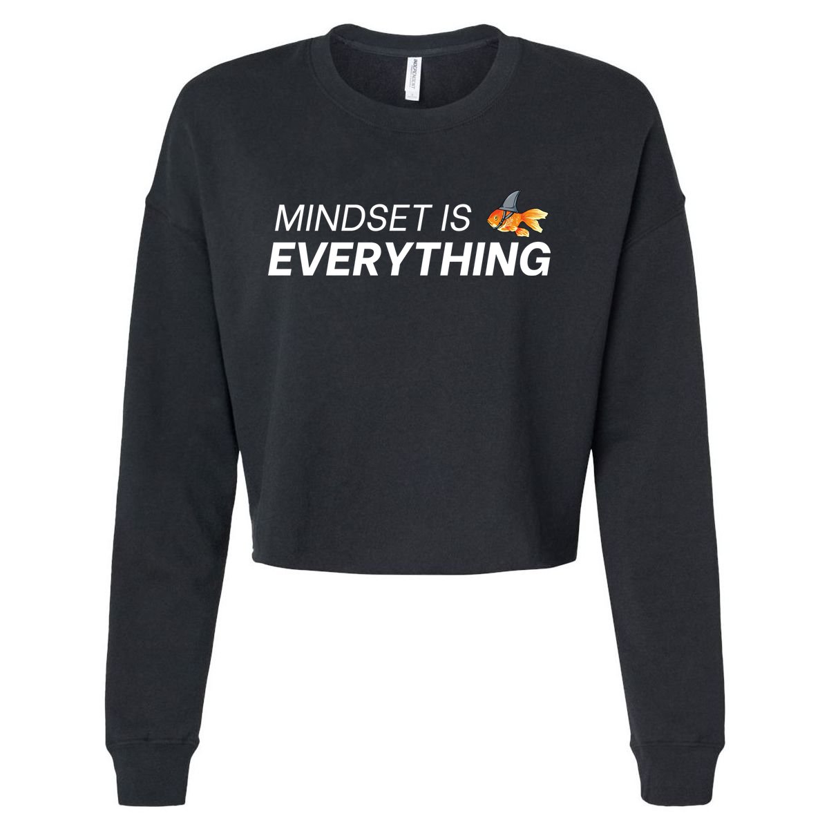 Everything Is Mindset Shark Fin Goldfish Vintage Cropped Pullover Crew