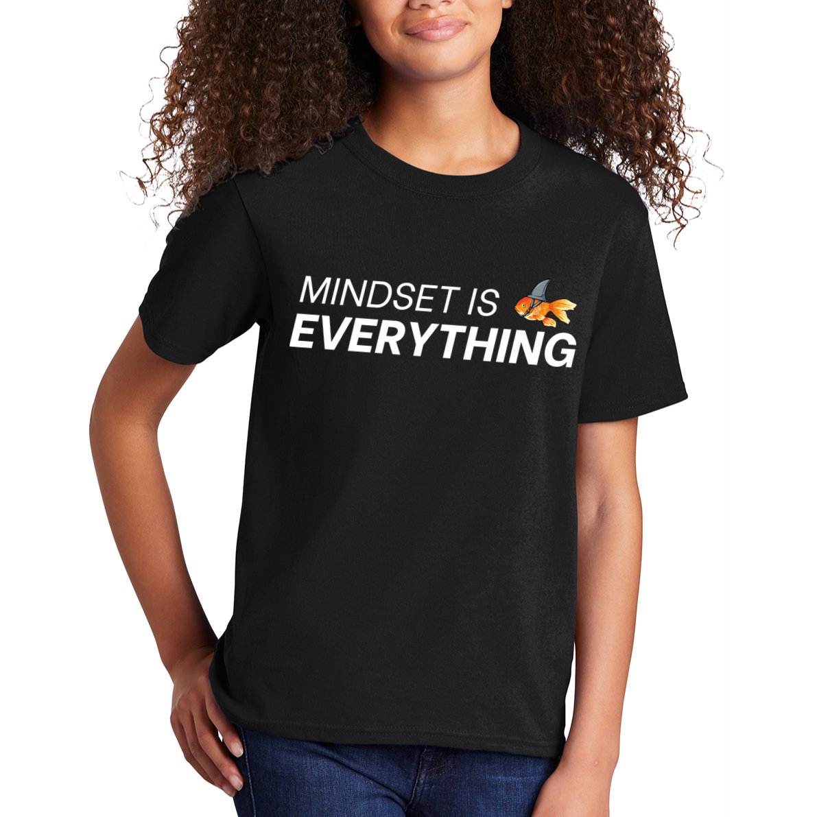 Everything Is Mindset Shark Fin Goldfish Vintage Kids T-Shirt