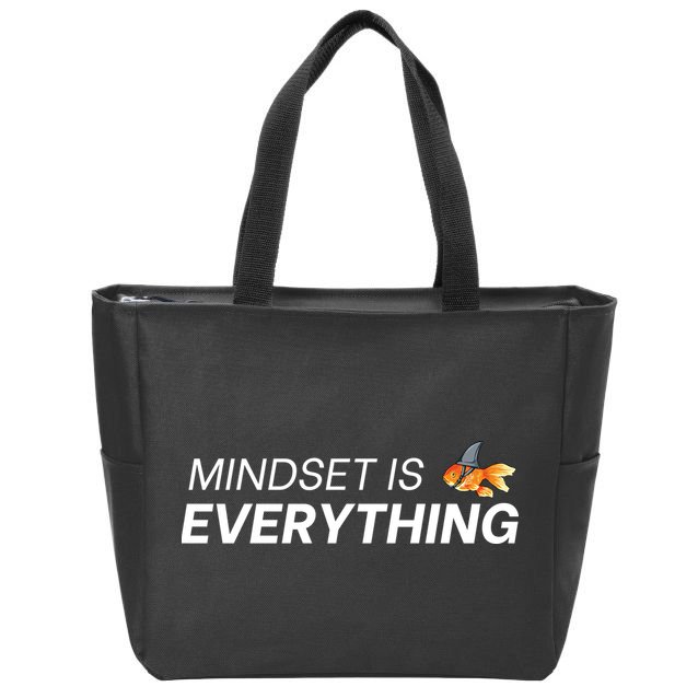 Everything Is Mindset Shark Fin Goldfish Vintage Zip Tote Bag