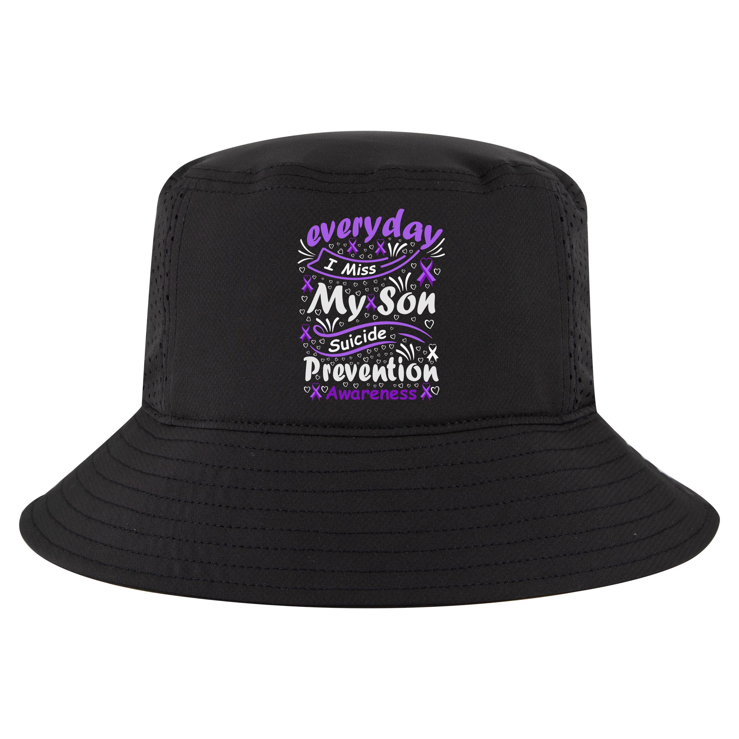 Everyday I Miss My Son Suicide Prevention Awarenesss Cool Comfort Performance Bucket Hat