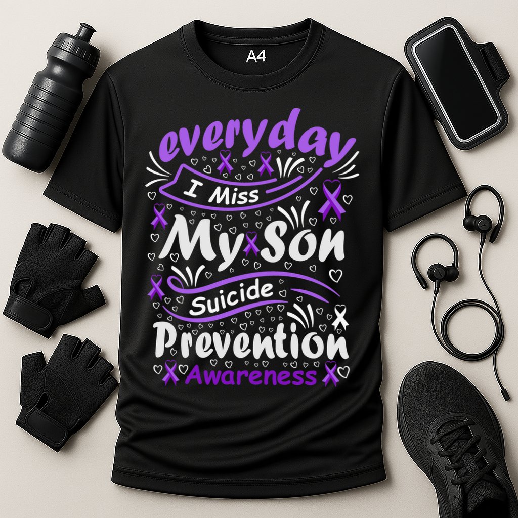 Everyday I Miss My Son Suicide Prevention Awarenesss Cooling Performance Crew T-Shirt