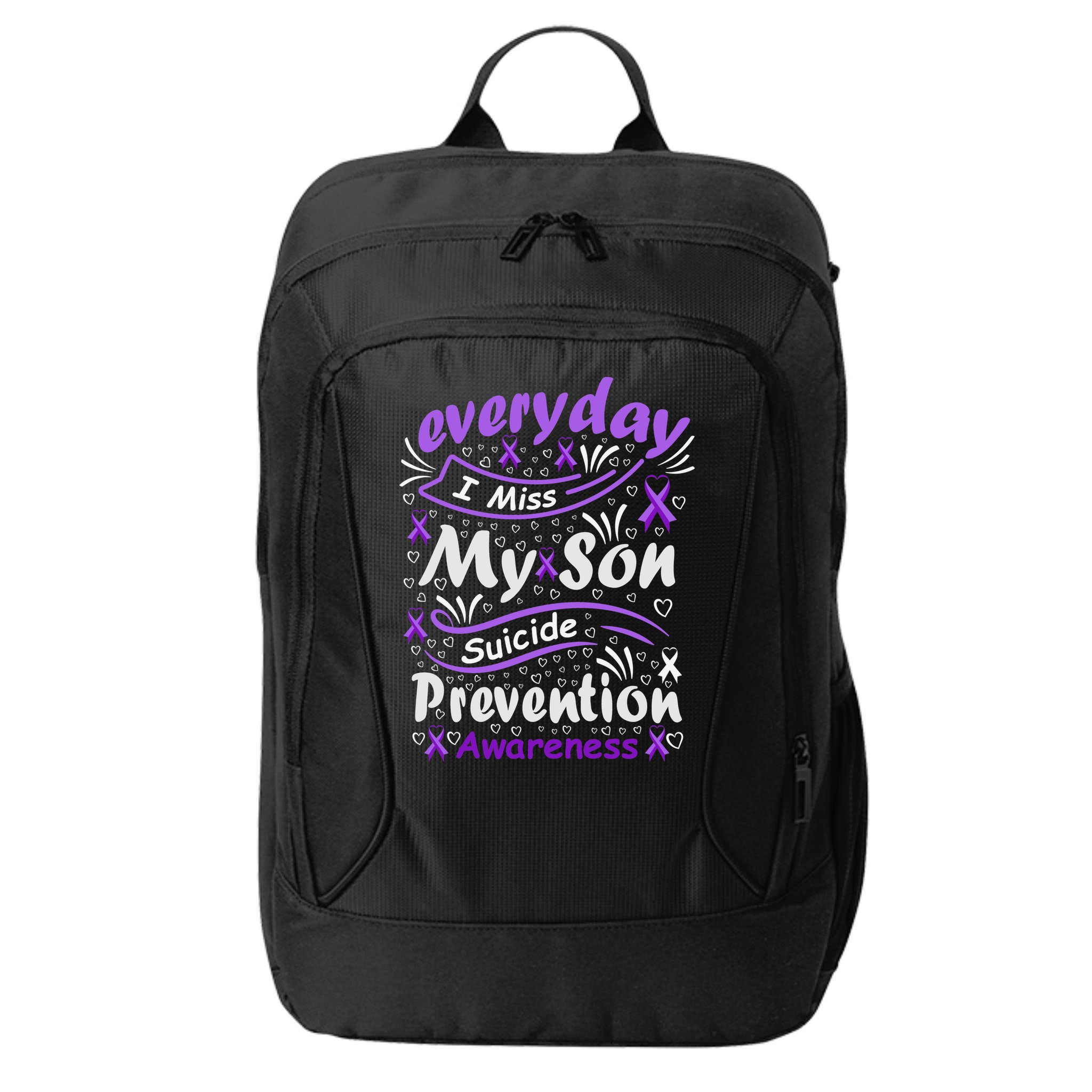Everyday I Miss My Son Suicide Prevention Awarenesss City Backpack