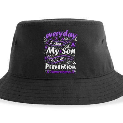 Everyday I Miss My Son Suicide Prevention Awarenesss Sustainable Bucket Hat