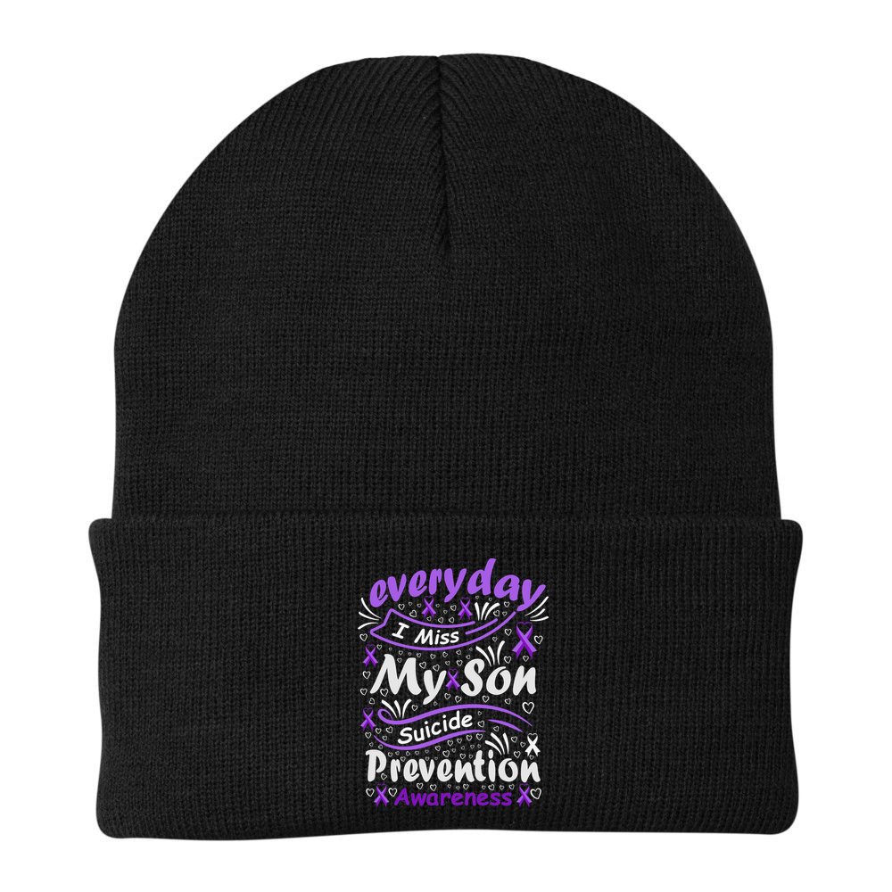 Everyday I Miss My Son Suicide Prevention Awarenesss Beanie