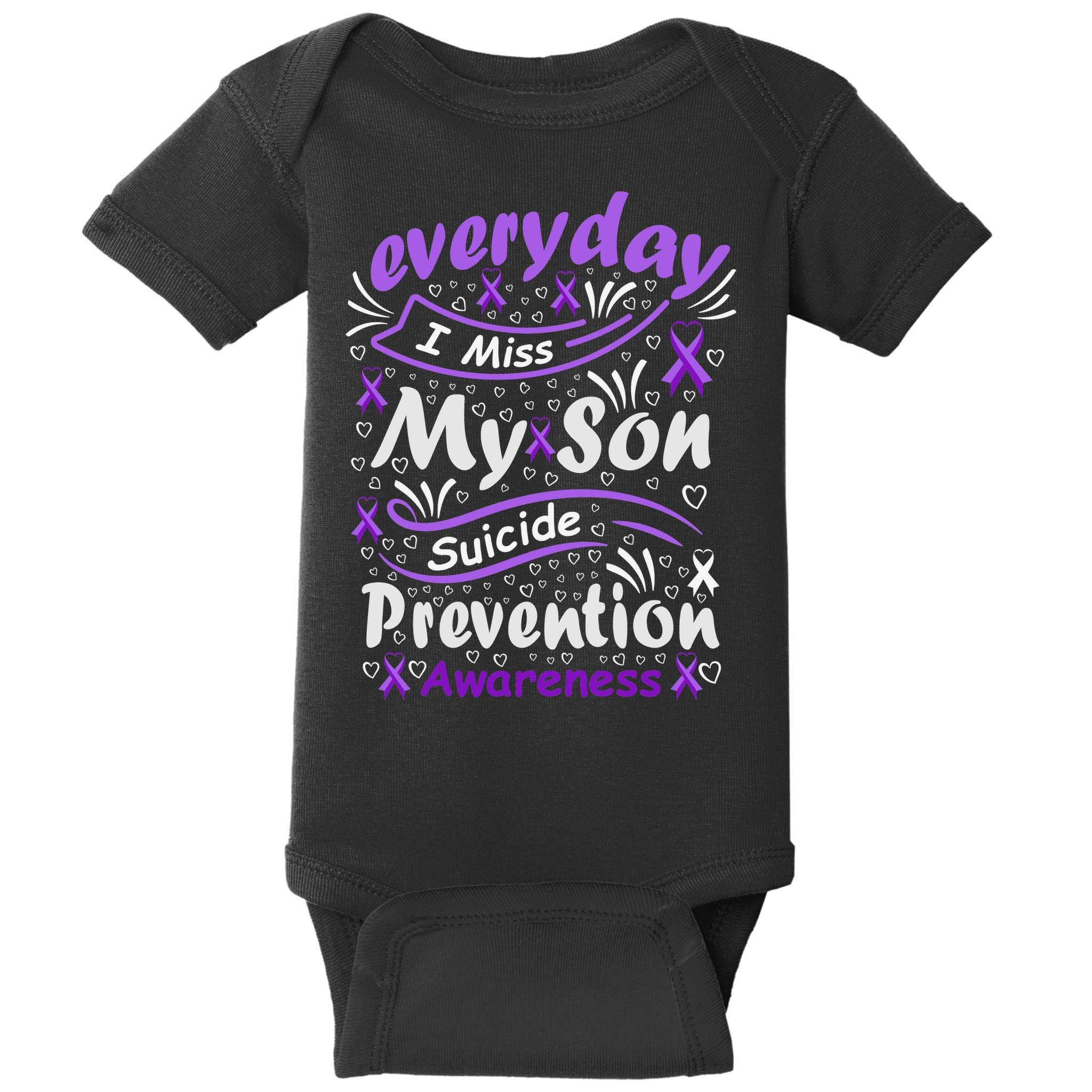 Everyday I Miss My Son Suicide Prevention Awarenesss Baby Bodysuit