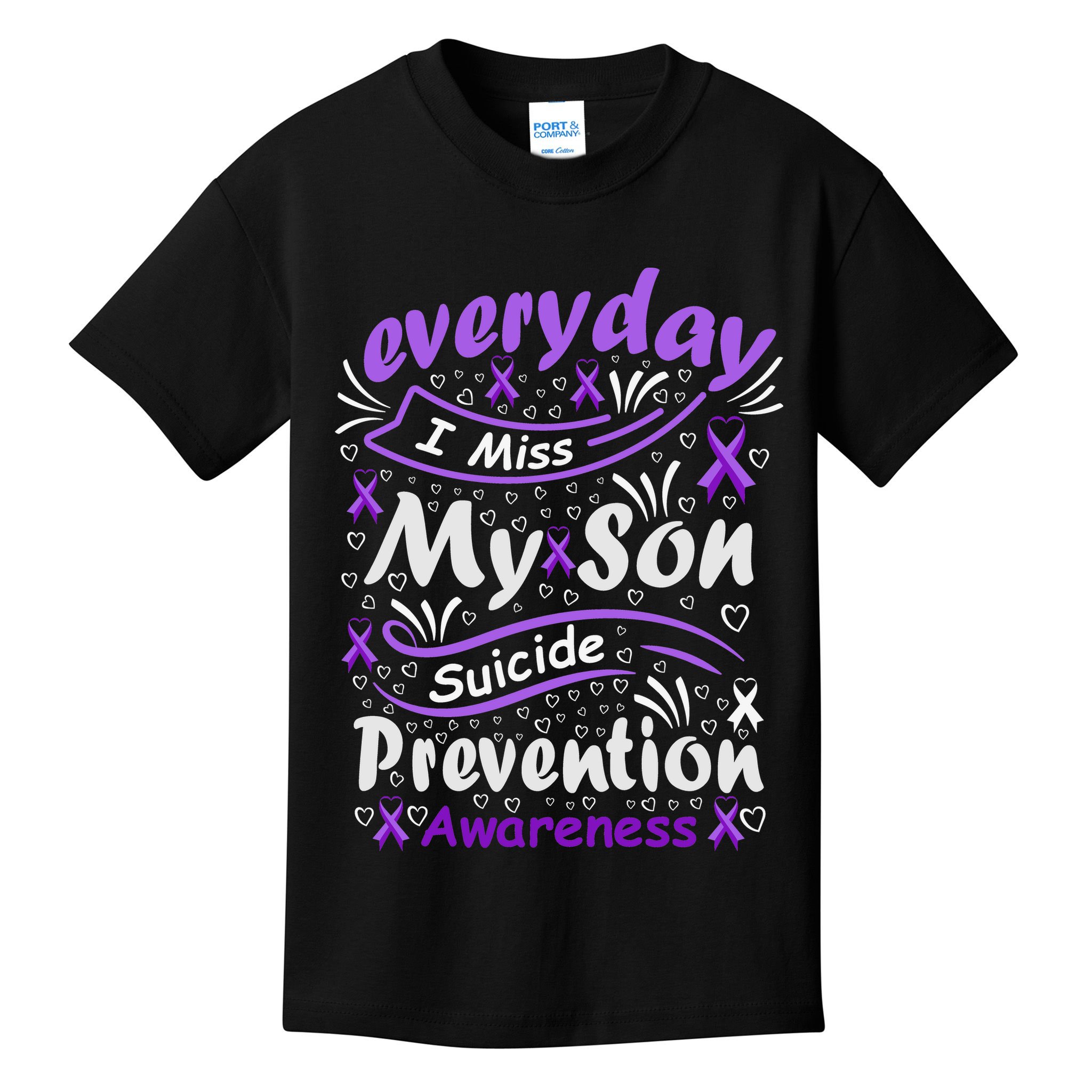 Everyday I Miss My Son Suicide Prevention Awarenesss Kids T-Shirt