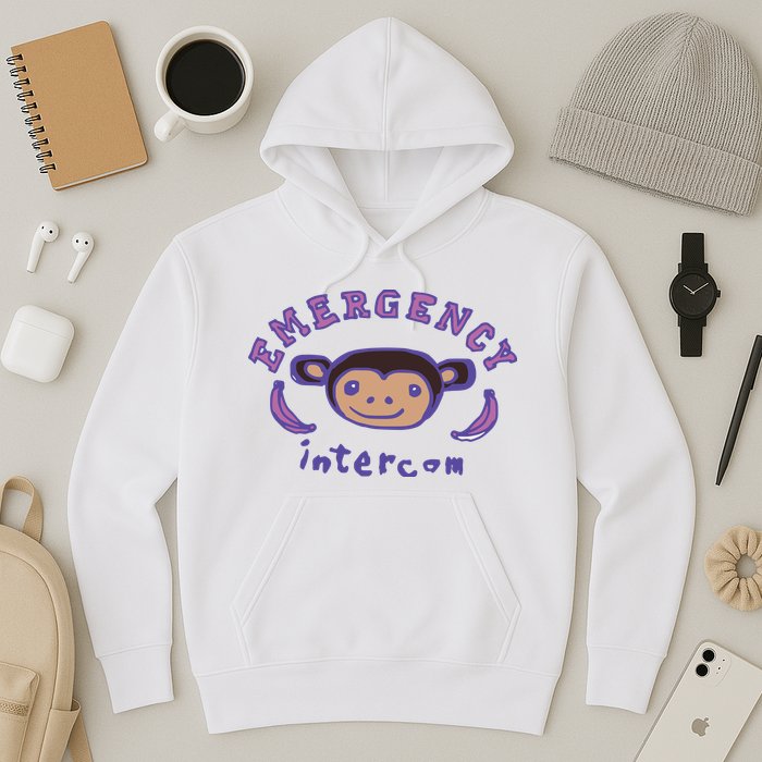 Emergency Intercom Monkey Hoodie