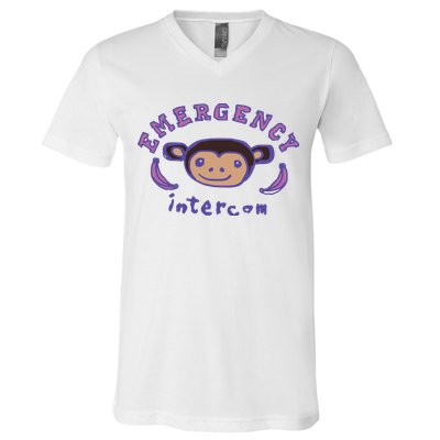 Emergency Intercom Monkey V-Neck T-Shirt