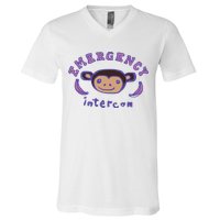 Emergency Intercom Monkey V-Neck T-Shirt