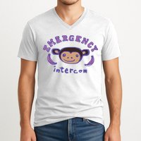 Emergency Intercom Monkey V-Neck T-Shirt