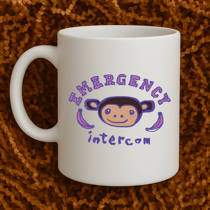 Emergency Intercom Monkey Mug