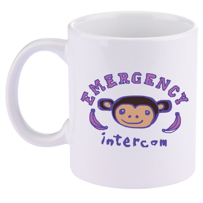 Emergency Intercom Monkey 11oz C Handle Ceramic Mug