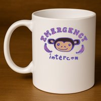 Emergency Intercom Monkey 11oz C Handle Ceramic Mug