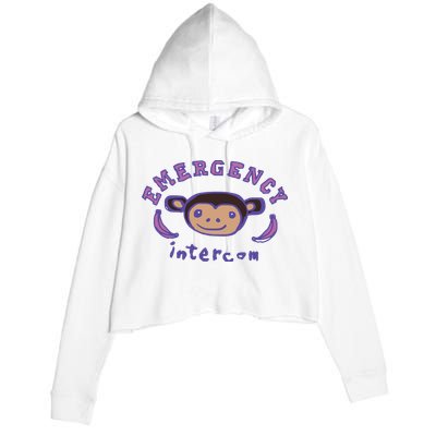 Emergency Intercom Monkey Crop Fleece Hoodie