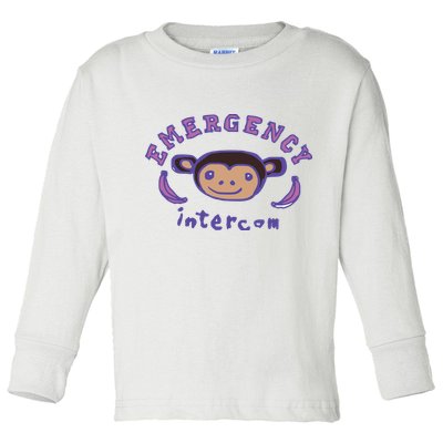 Emergency Intercom Monkey Toddler Long Sleeve Shirt