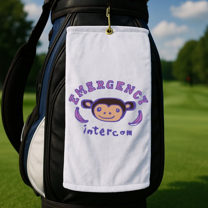 Emergency Intercom Monkey Golf Towel
