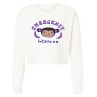 Emergency Intercom Monkey Cropped Pullover Crew