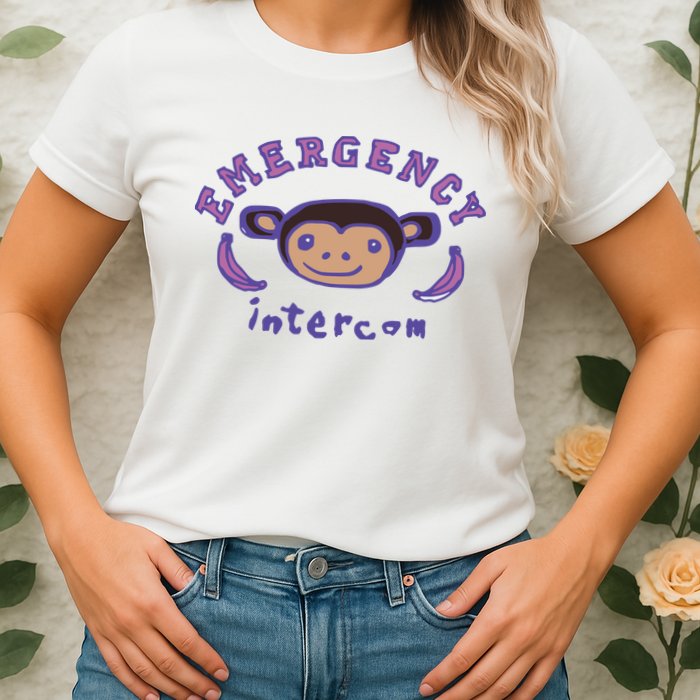 Emergency Intercom Monkey Womens T-Shirt