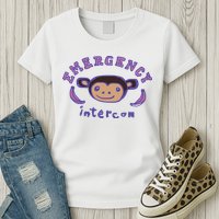 Emergency Intercom Monkey Womens T-Shirt