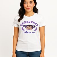 Emergency Intercom Monkey Womens T-Shirt