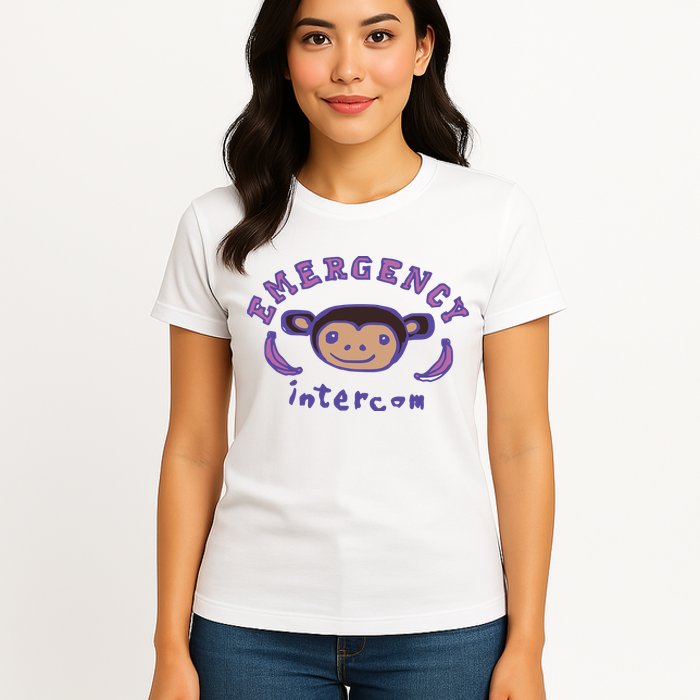 Emergency Intercom Monkey Womens T-Shirt