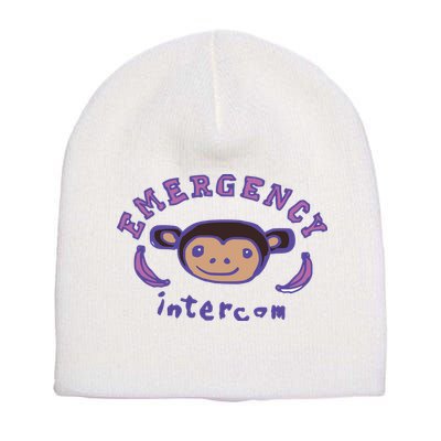 Emergency Intercom Monkey Short Acrylic Beanie