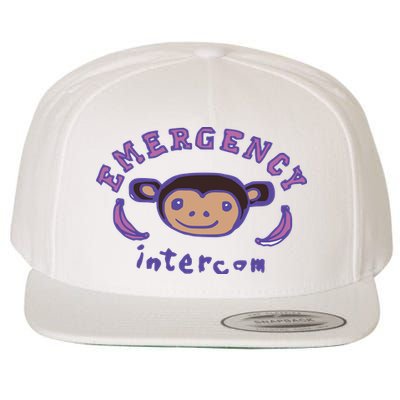 Emergency Intercom Monkey Wool Snapback Cap