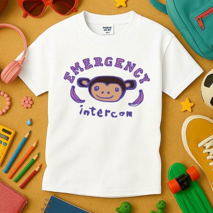 Emergency Intercom Monkey Kids T-Shirt