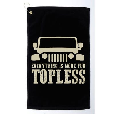 Everything Is More Fun Topless Offroad Humor Golf Towel