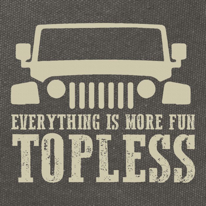 Everything Is More Fun Topless Offroad Humor Cotton Canvas Backpack