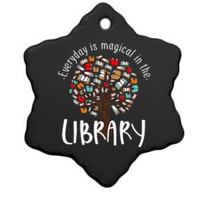 Everyday Is Magical In The Library Book Lover Top Librarian Ceramic Star Ornament