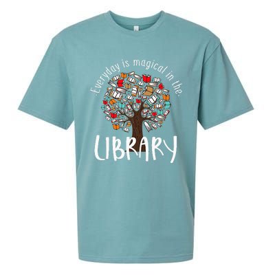 Everyday Is Magical In The Library Book Lover Top Librarian Sueded Cloud Jersey T-Shirt