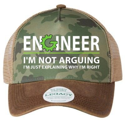 Engineer I'm Not Arguing Funny Engineering Quote Engineers Legacy Tie Dye Trucker Hat