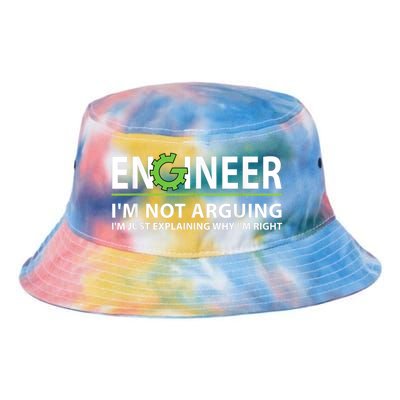 Engineer I'm Not Arguing Funny Engineering Quote Engineers Tie Dye Newport Bucket Hat