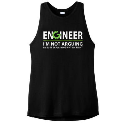 Engineer I'm Not Arguing Funny Engineering Quote Engineers Ladies PosiCharge Tri-Blend Wicking Tank