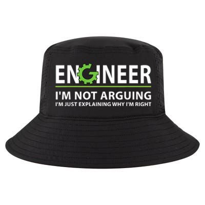 Engineer I'm Not Arguing Funny Engineering Quote Engineers Cool Comfort Performance Bucket Hat