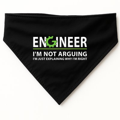 Engineer I'm Not Arguing Funny Engineering Quote Engineers USA-Made Doggie Bandana