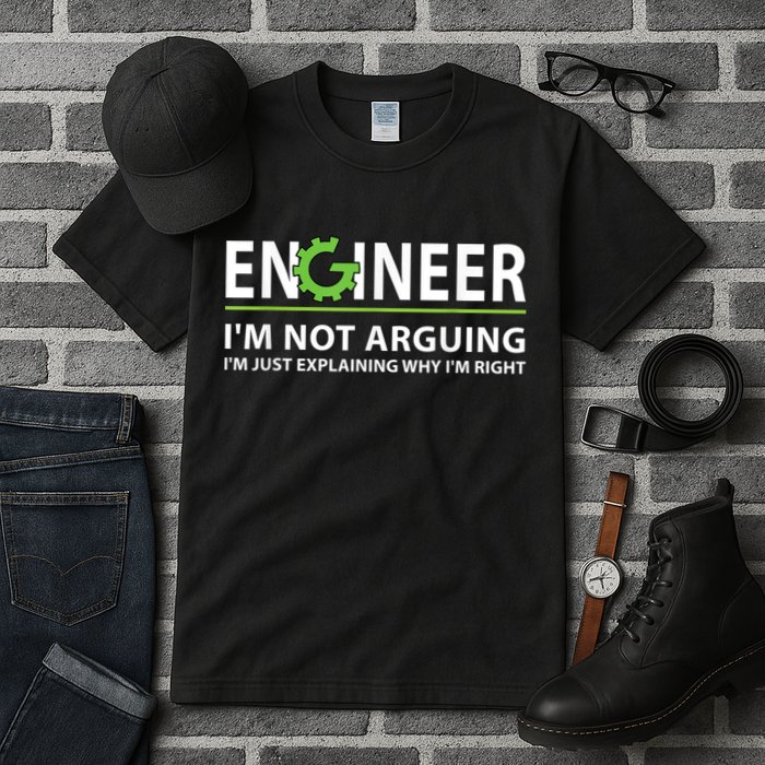 Engineer I'm Not Arguing Funny Engineering Quote Engineers Tall T-Shirt
