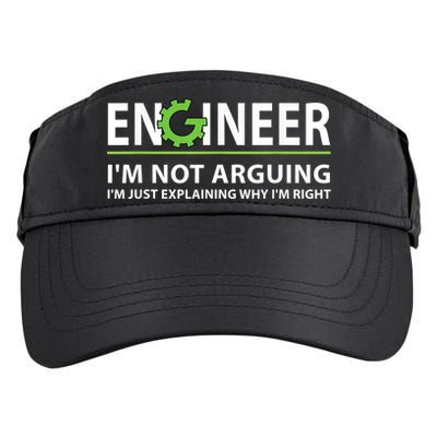 Engineer I'm Not Arguing Funny Engineering Quote Engineers Adult Drive Performance Visor