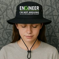 Engineer I'm Not Arguing Funny Engineering Quote Engineers Bucket Hat