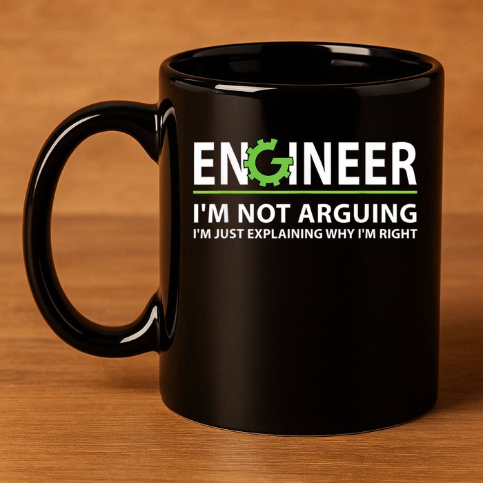 Engineer I'm Not Arguing Funny Engineering Quote Engineers 11oz C Handle Ceramic Mug