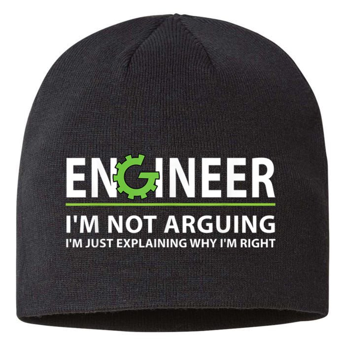 Engineer I'm Not Arguing Funny Engineering Quote Engineers Sustainable Beanie