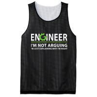Engineer I'm Not Arguing Funny Engineering Quote Engineers Mesh Reversible Basketball Jersey Tank
