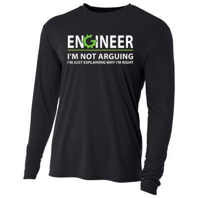 Engineer I'm Not Arguing Funny Engineering Quote Engineers Cooling Performance Long Sleeve Crew