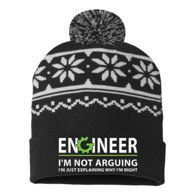 Engineer I'm Not Arguing Funny Engineering Quote Engineers USA-Made Snowflake Beanie