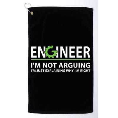 Engineer I'm Not Arguing Funny Engineering Quote Engineers Golf Towel