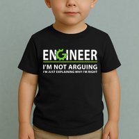 Engineer I'm Not Arguing Funny Engineering Quote Engineers Toddler T-Shirt